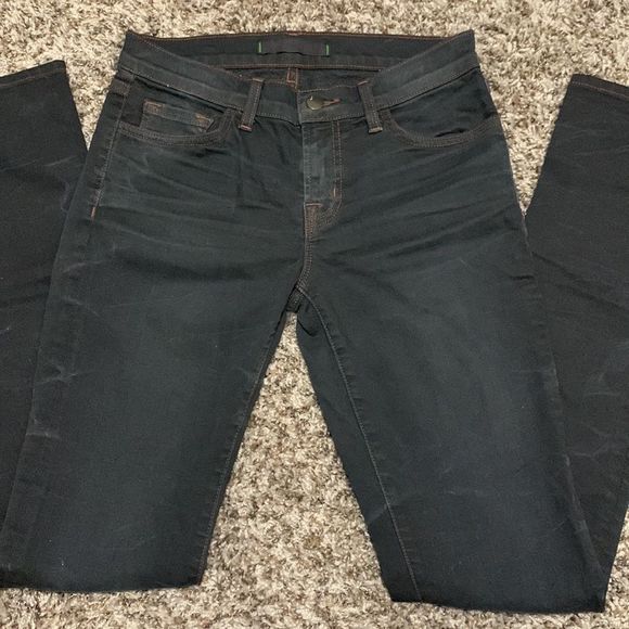 J Brand Black Distressed Skinny Jeans - Picture 1 of 4